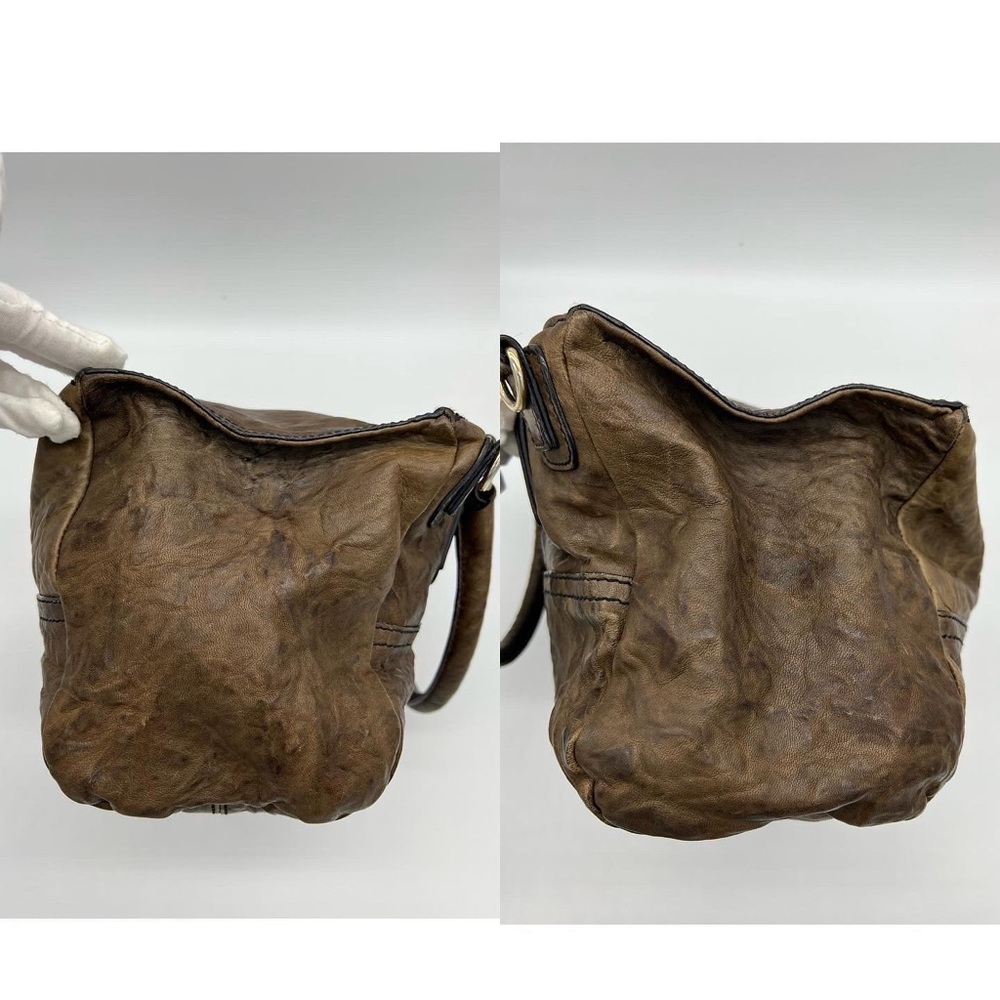 ❌SOLD❌Authentic Givenchy brown aged calf leather medium Pandora - Picture 8 of 11